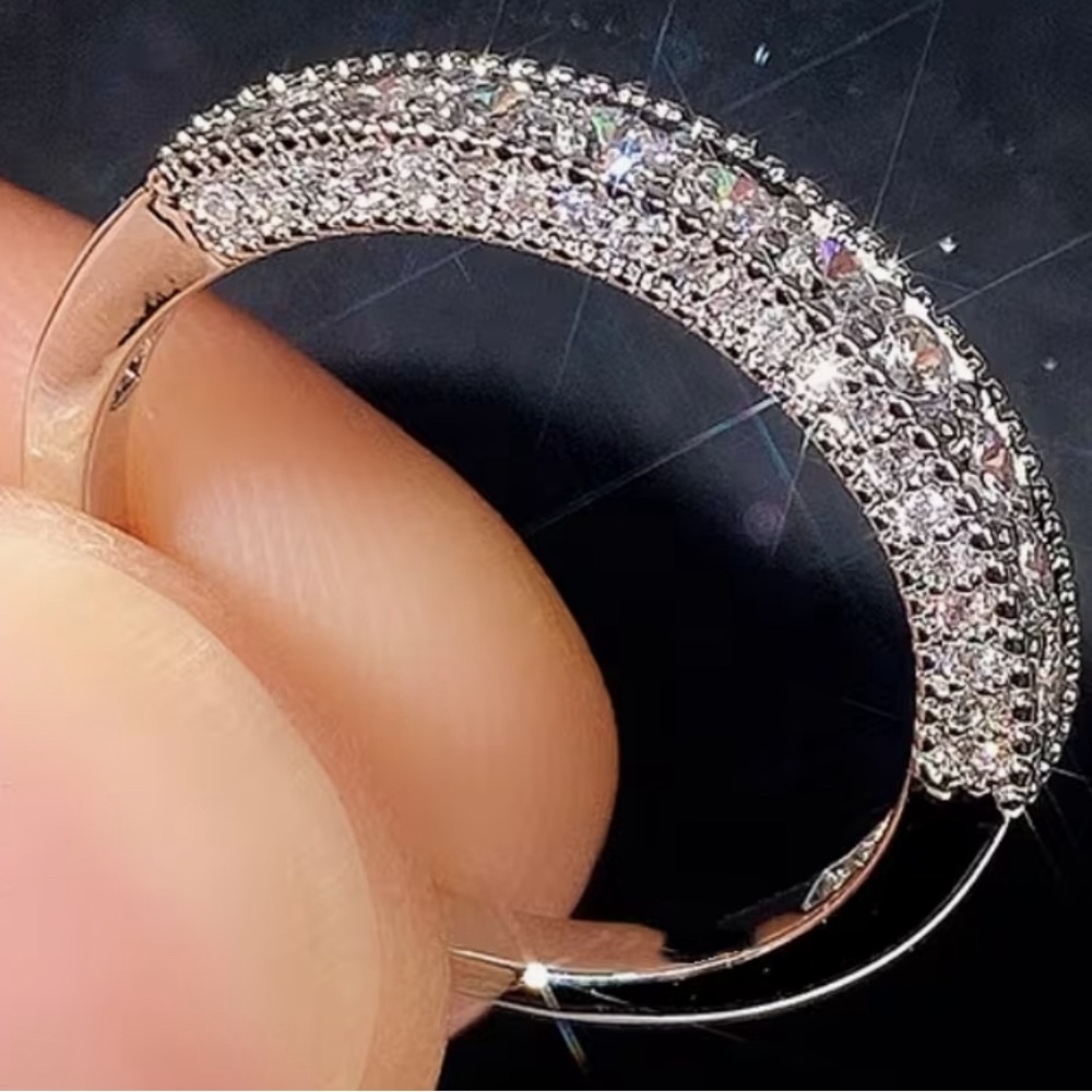Elegant Silver Crystal Band